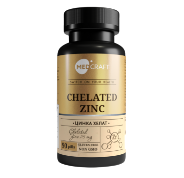 MEDCRAFT, Цинк (бисглицинат), таблетки, 90 шт.