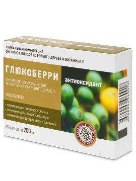Функциональные продукты, Глюкоберри (антиоксидант), капсулы, 60 шт.