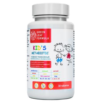 Green Leaf Formula, KID'S METABIOTIC (детский комплекс), таблетки, 30 шт.