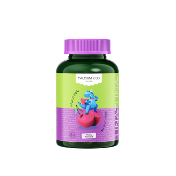 UNATUNA, Кальций кидс, со вкусом вишни, мармеладные пастилки, 60 шт.